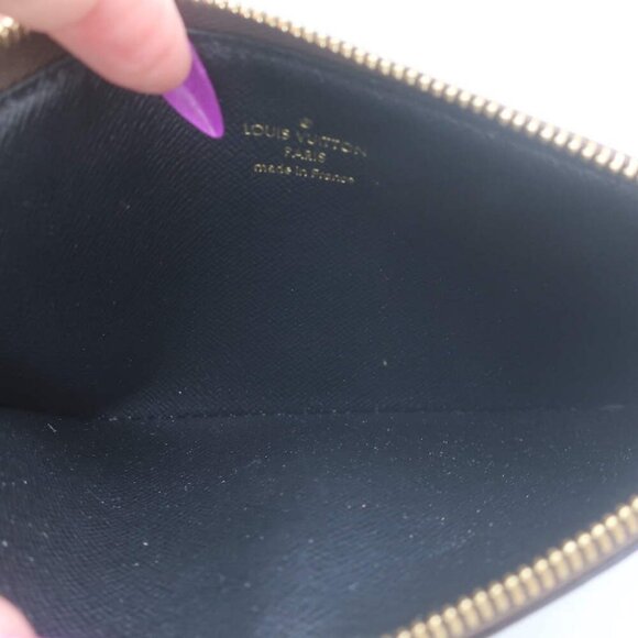 Louis Vuitton Reverse Monogram Giant Trio Pouch Brown Canvas Wristlet Clutch NEW - Picture 7 of 9